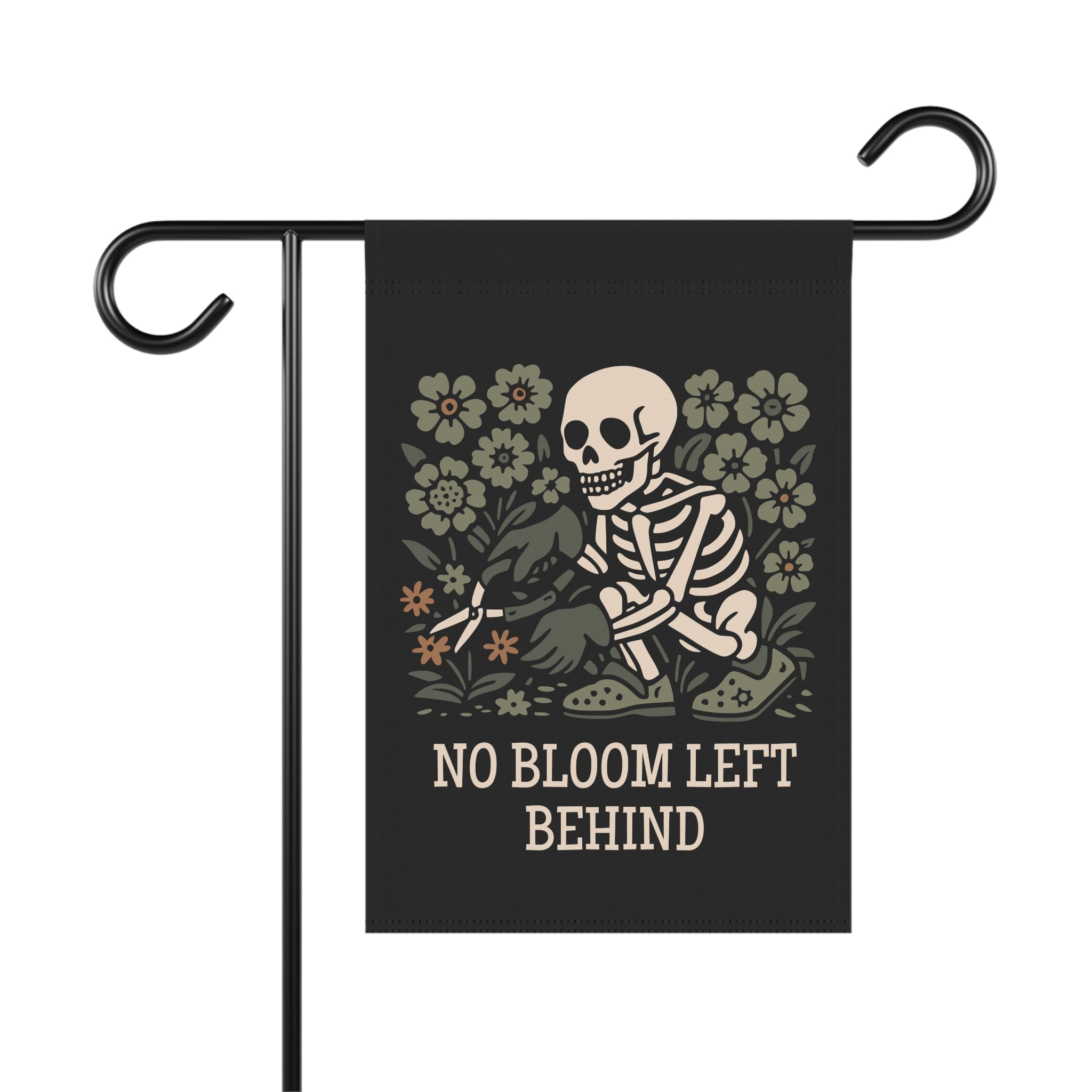 No Bloom Left Behind – Skeleton Garden Flag